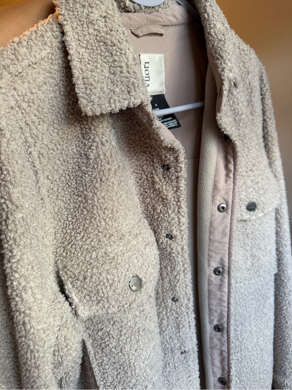 Vuori Beige Sherpa Shirt Jacket - Picture 4 of 4